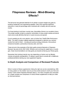 Fitspresso Reviews - Mind-Blowing Effects