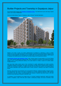 Builder Projects and Township in Gopalpura Jaipur