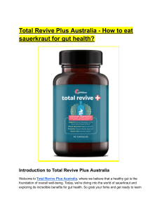 Total Revive Plus Australia - How to eat sauerkraut for gut health