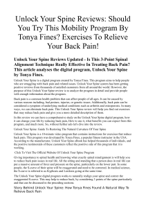 Unlock Your Spine Reviews Should You Try This Mobility Program By Tonya Fines Exercises To Relieve Your Back Pain