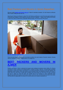 Best Packers and Movers in Ajmer