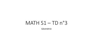 MATH S1 – TD n°3 - Exercice de géomètrie 3D complet