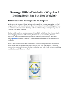 Resurge Official Website - Why Am I Losing Body Fat But Not Weight