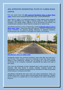 JDA approved Residential plots at Ajmer Road