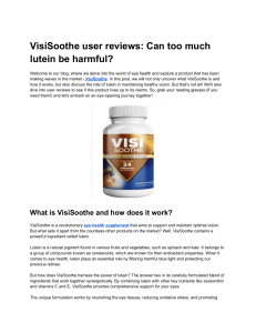 visisoothe Supplement