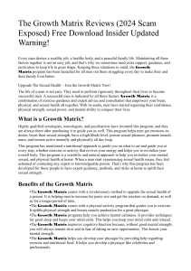 The Growth Matrix Reviews 2024 Scam Exposed Free Download Insider Updated Warning