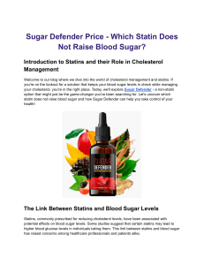 Sugar Defender Price Which Statin Does Not Raise Blood Sugar