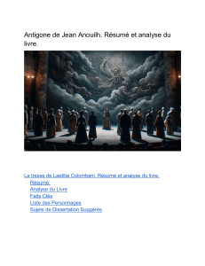[Télécharger PDF] Antigone de Jean Anouilh. Résumé et analyse du livre 