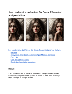 [Télécharger PDF] Les Lendemains de Mélissa Da Costa. Résumé et analyse du livre 