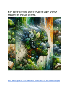 [Télécharger PDF] Son odeur après la pluie de Cédric Sapin-Defour. Résumé et analyse du livre 