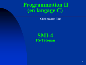 Cours Programmation II C