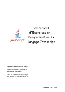 Cours de Javascript - Exercices et corrections