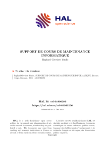 COURS DE MAINTENANCE INFORMATIQUE By Dr. YENDE R. (1)