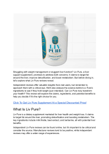 Liv Pure Reviews  Weighing the Pros and Cons with Customer Insights