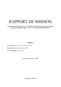 RAPPORT DE MISSION 05-18.02.24