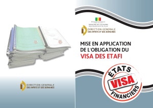 Tarification du visa des Etats Financiers au Sénégal