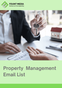 Use our property management email List and build your business strategy to meet all your targets and increase ROI
