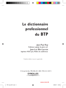 le dictionnaire professionnel du BTP