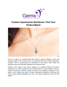 Custom Aquamarine Necklaces  Find Your Perfect Match
