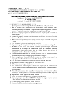 TD Licence 1 Fondements Mgt général FASEG 2024 PDF