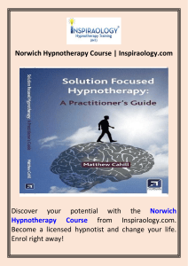 Norwich Hypnotherapy Course  Inspiraology.com
