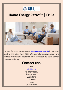 Home Energy Retrofit  Eri.ie