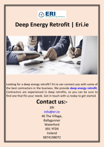 Deep Energy Retrofit  Eri.ie