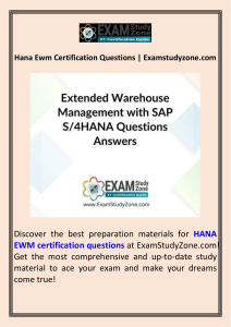 Hana Ewm Certification Questions  Examstudyzone.com