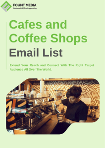 Cafes and Coffee Shops Email List | Cafe and Coffee Shops Emails