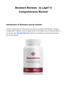 Boostaro Reviews - Is Legit  A Comprehensive Review