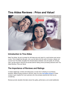 Tina Aldea Reviews Price and Value