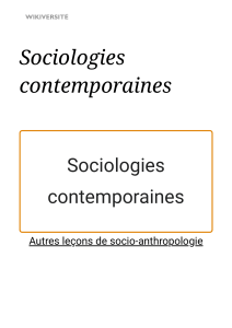 Sociologies contemporaines — Wikiversité