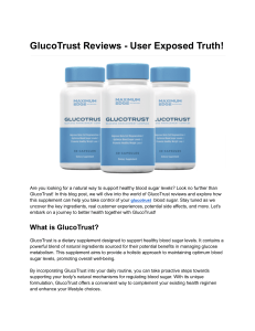 GlucoTrust Reviews - User Exposed Truth!