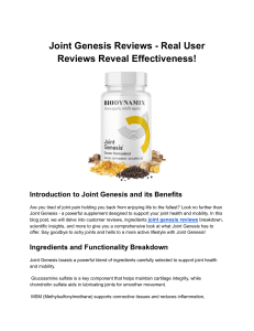 Joint Genesis Reviews - Real User Reviews Reveal Effectiveness!