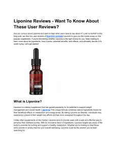 Liponine Reviews