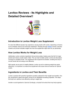 Levitox Reviews - Its Highlights and Detailed Overview!!
