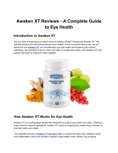 Awaken XT Reviews - A Complete Guide to Eye Health