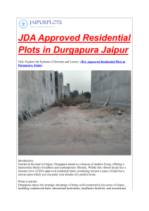 JDA Approved Residential Plots in Durgapura Jaipur