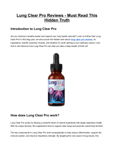 Lung Clear Pro Reviews - Must Read This Hidden Truth