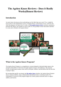 The Ageless Knees Reviews - Does it Really Works(Honest Review)