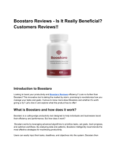Boostaro Reviews - Is It Really Beneficial Customers Reviews!!