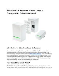 Miraclewatt Reviews - How Does it Compare to Other Devices?