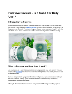 Puravive reviews - Is It Good