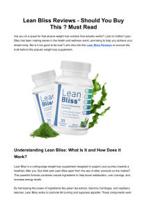 Lean Bliss Reviews - Should You Buy This  Must Read
