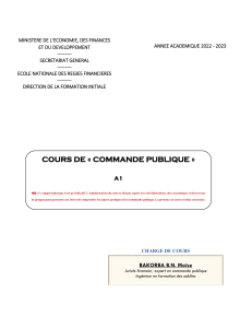 Cours de commande Publique au Burkina Faso