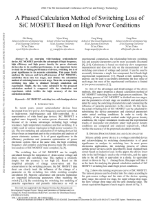 A Phased Calculation Method of Switching Loss of SiC MOSFET Based on High Power Conditions