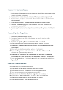 Questionnaire système d'exploitation