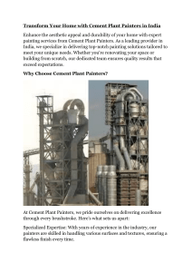 Cement Plant Coatings in india