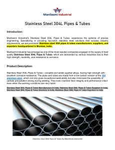 Stainless Steel 304L Pipes & Tubes Manufacturers in India