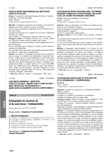 Infections Cervico-Faciales Pédiatriques & Échographie NN